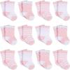 imageOnesies Brand Unisex Baby 12Pair Bootie SocksPink Stars
