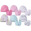 imageOnesies Brand Unisex Baby 12piece Cap and Mitten SetAssortedMulticolor