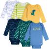 imageOnesies Brand unisexbaby 6pack Long Sleeve BodysuitsDinos