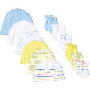 imageOnesies Brand Unisex Baby 12Piece Cap and Mitten Set clouds 06 Months