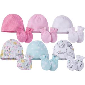 imageOnesies Brand Unisex Baby 12piece Cap and Mitten SetCats