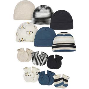 imageOnesies Brand Unisex Baby 12piece Cap and Mitten SetTiger Board