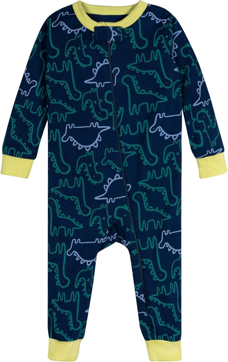 imageOnesies Brand Baby Boys 3Pack Snug Fit OnePiece Cotton PajamasDinos