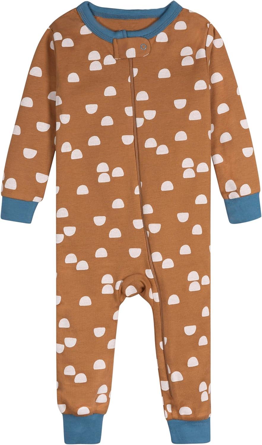 imageOnesies Brand Baby Boys 3Pack Snug Fit OnePiece Cotton PajamasSafari