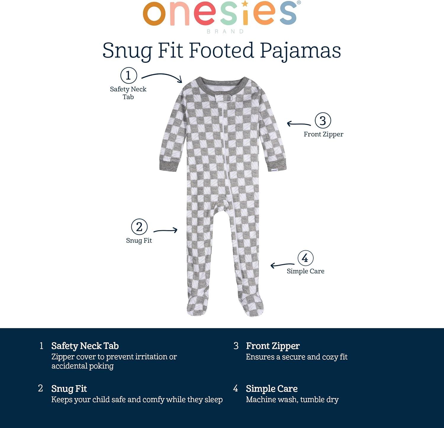 imageOnesies Brand Baby Boys 4pack Footed PajamasGators