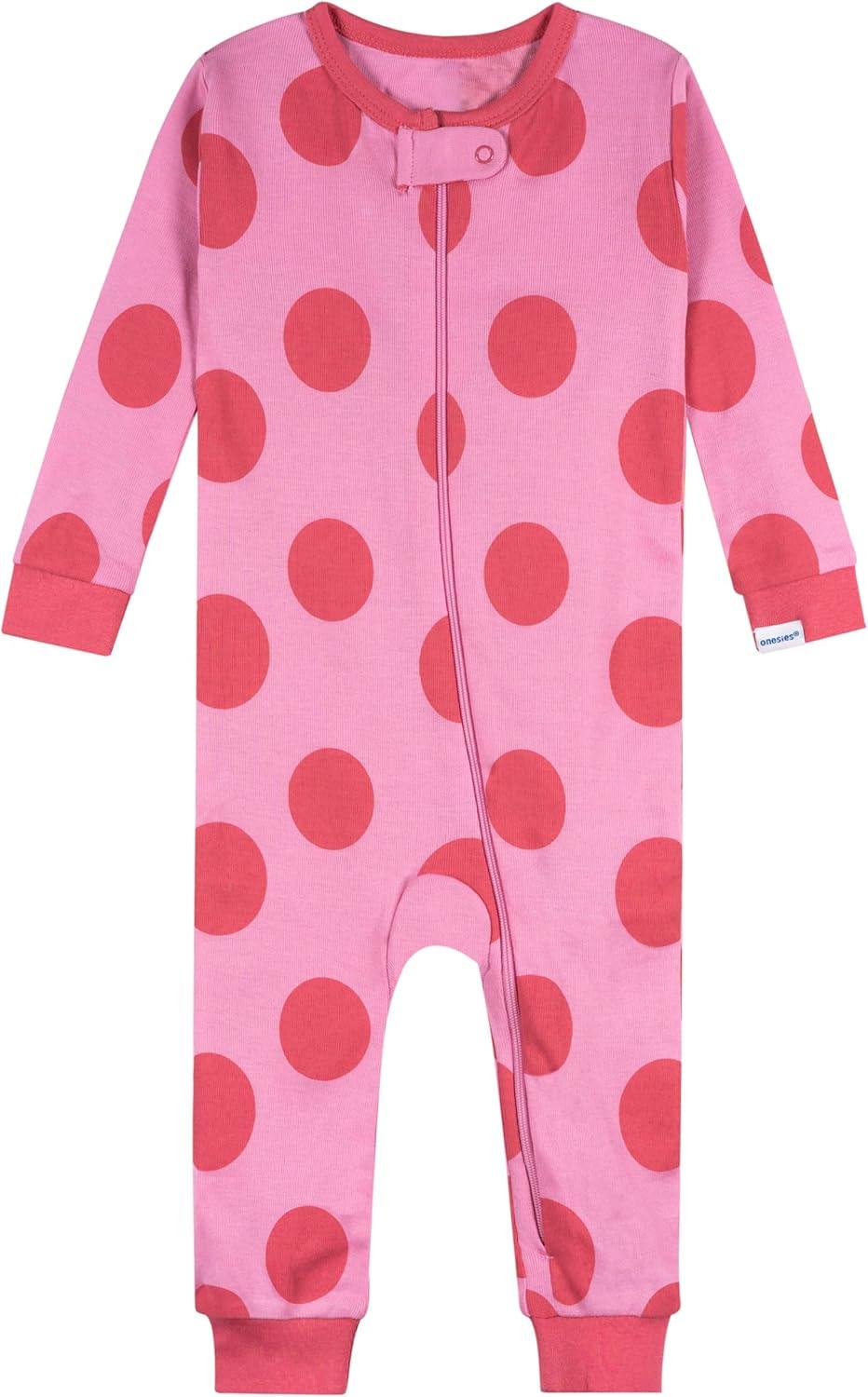 imageOnesies Brand Baby Girls 3Pack Snug Fit OnePiece Cotton PajamasStarry Nights