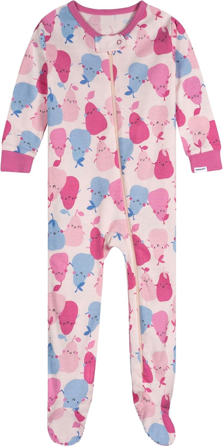 imageOnesies Brand Baby Girls 4Pack Footed PajamasPears