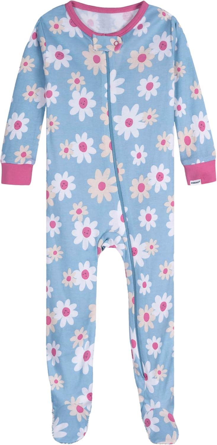 imageOnesies Brand Baby Girls 4Pack Footed PajamasPears