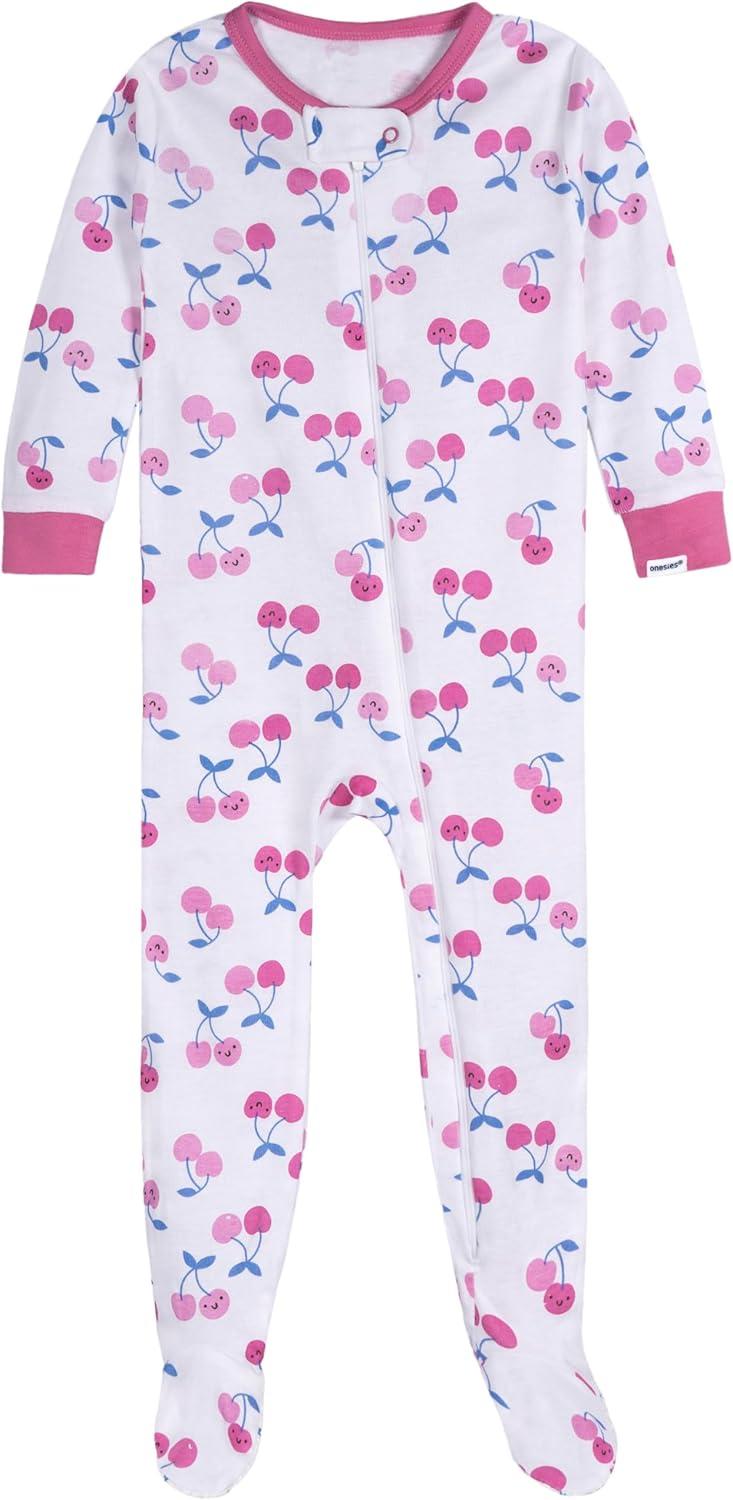 imageOnesies Brand Baby Girls 4Pack Footed PajamasPears