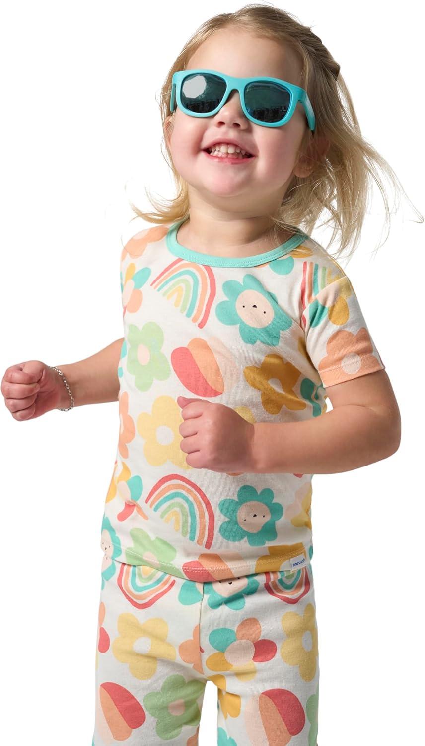 imageOnesies Brand Baby Girls Snug Fit 4Piece Pajama SetFlowers