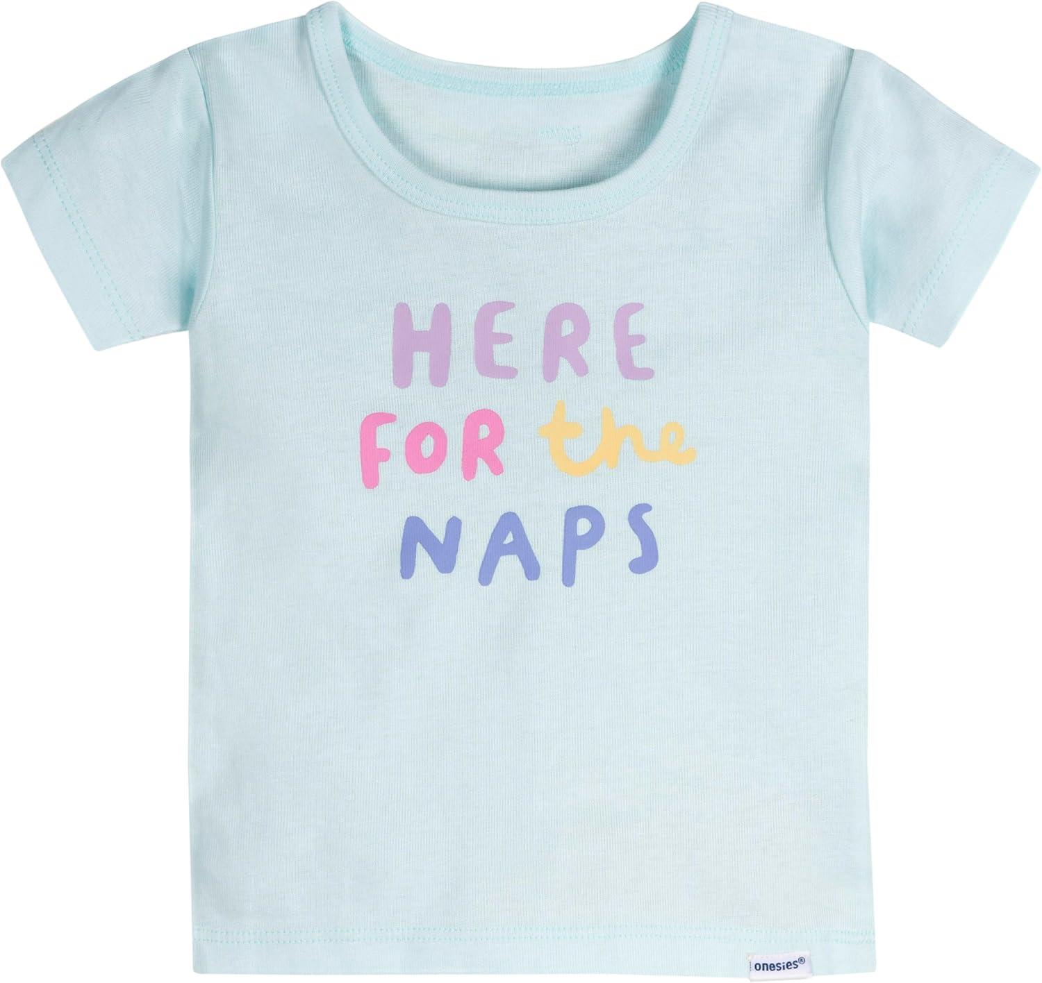 imageOnesies Brand Baby Girls Snug Fit 4Piece Pajama SetNaps