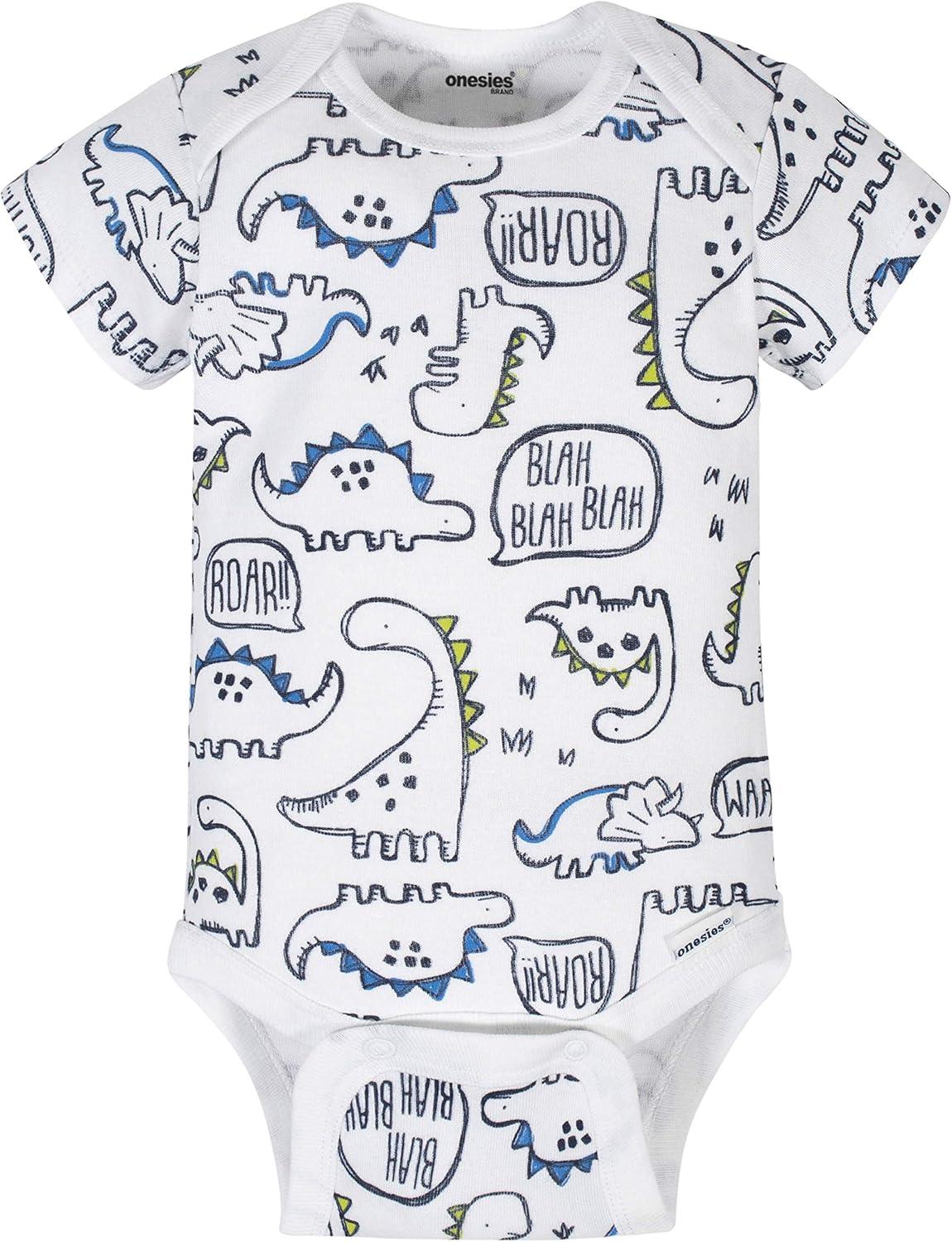 imageOnesies Brand Unisex Baby 3 Outfit Bundle Mix Match Newborn to 12m Pants SetGrey Green Camo Dino