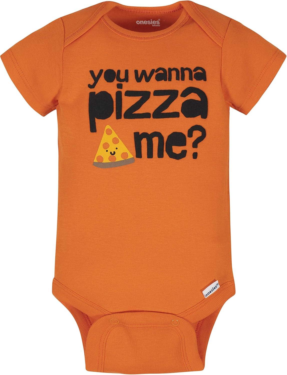 imageOnesies Brand Unisex Baby 3 Outfit Bundle Mix Match Newborn to 12m Pants SetGrey Orange Pizza