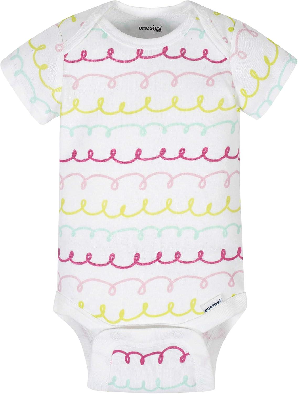 imageOnesies Brand Unisex Baby 3 Outfit Bundle Mix Match Newborn to 12m Pants SetPink Green Donut