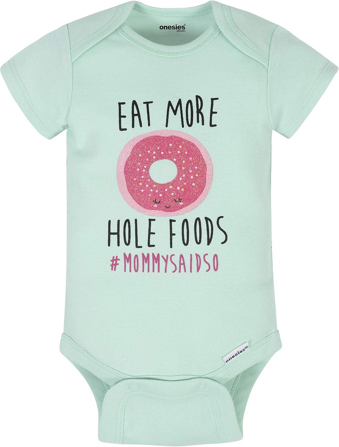 imageOnesies Brand Unisex Baby 3 Outfit Bundle Mix Match Newborn to 12m Pants SetPink Green Donut
