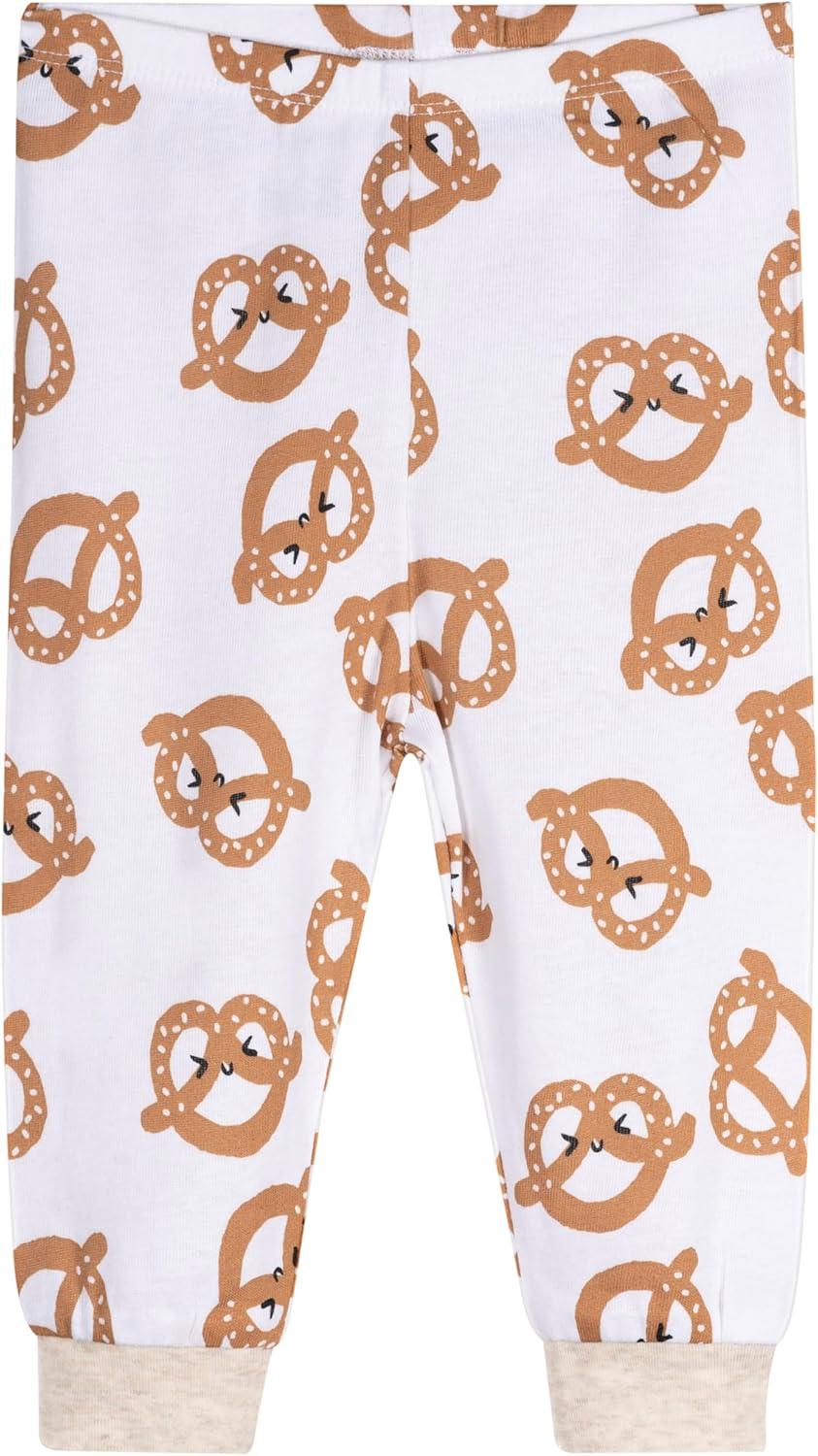 imageOnesies Brand Unisex Baby Snug Fit 4Piece Pajama SetPretzels