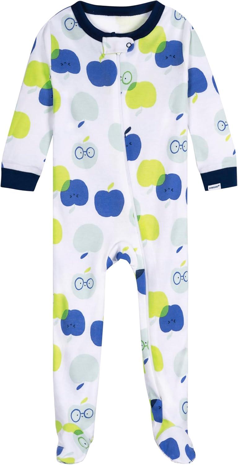 imageOnesies Brand babyboys 2pack Footed PajamasFun Apples