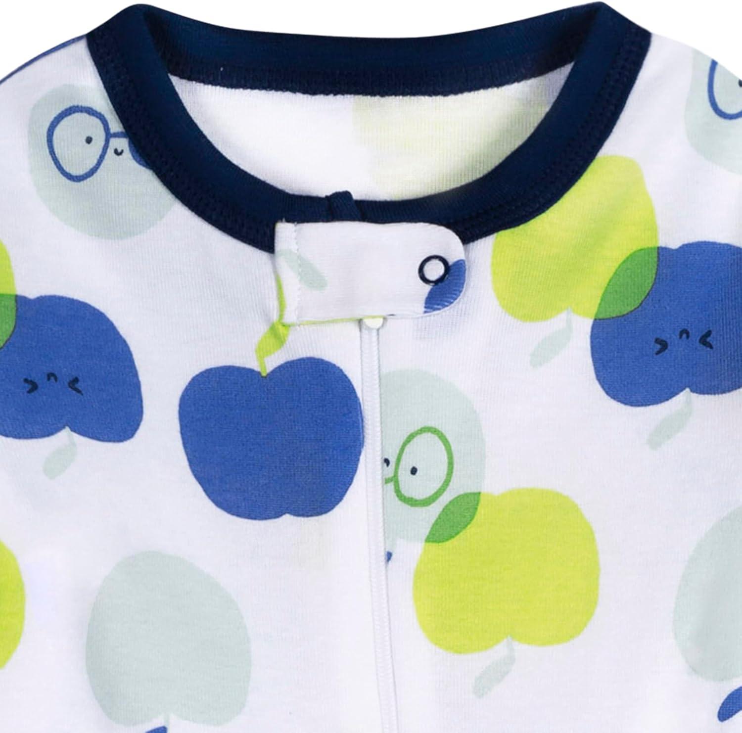 imageOnesies Brand babyboys 2pack Footed PajamasFun Apples