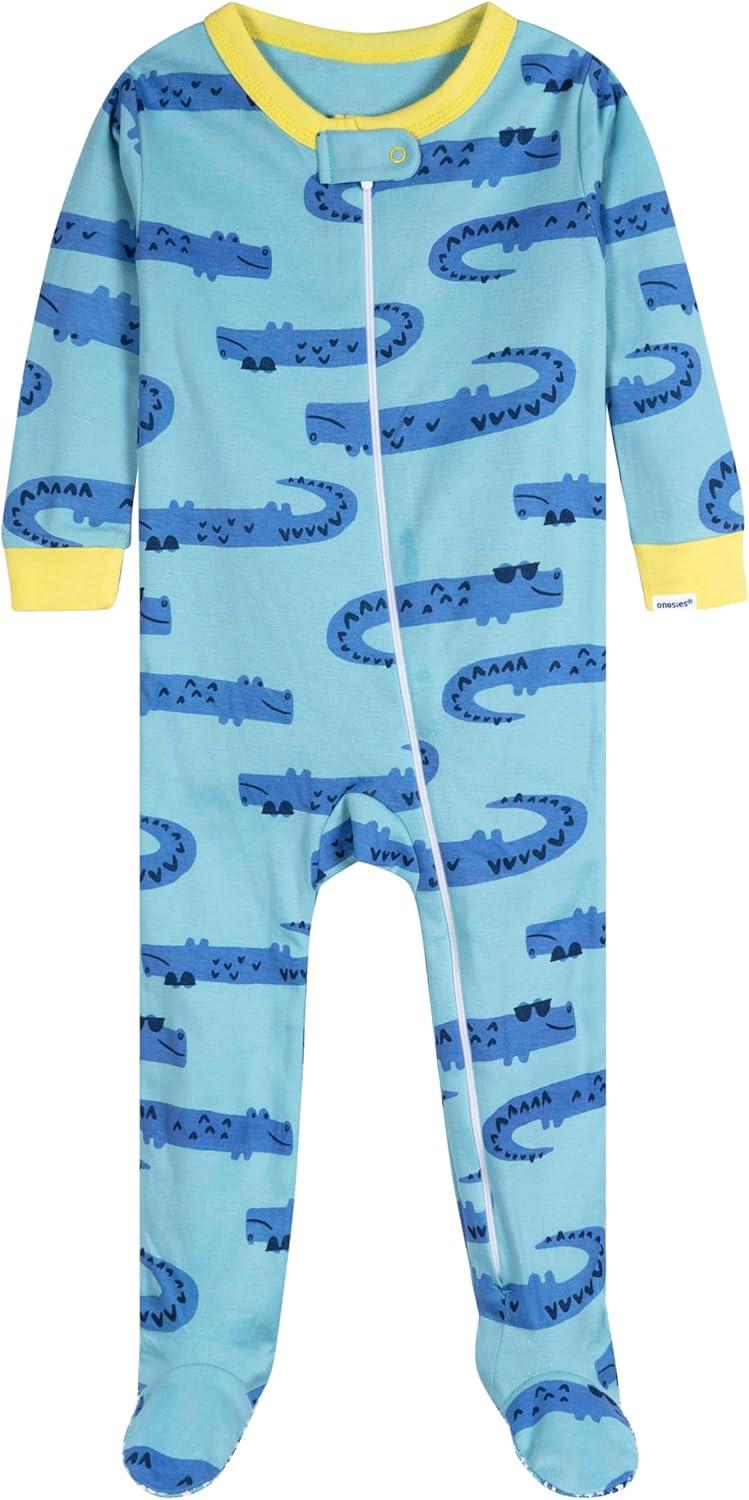 imageOnesies Brand babyboys 2pack Footed PajamasGators