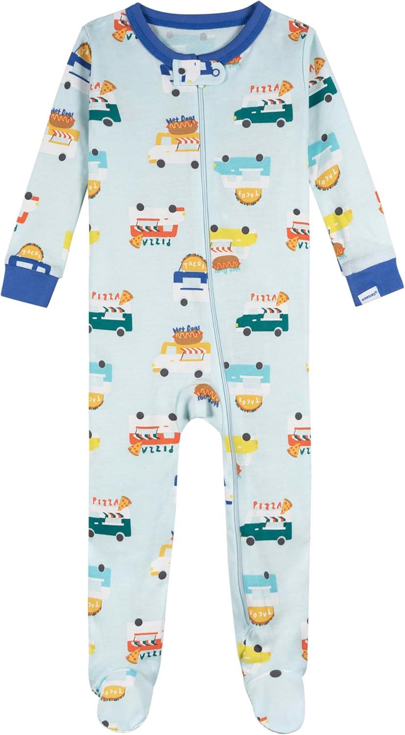 imageOnesies Brand babyboys 2pack Footed PajamasSnack Truck