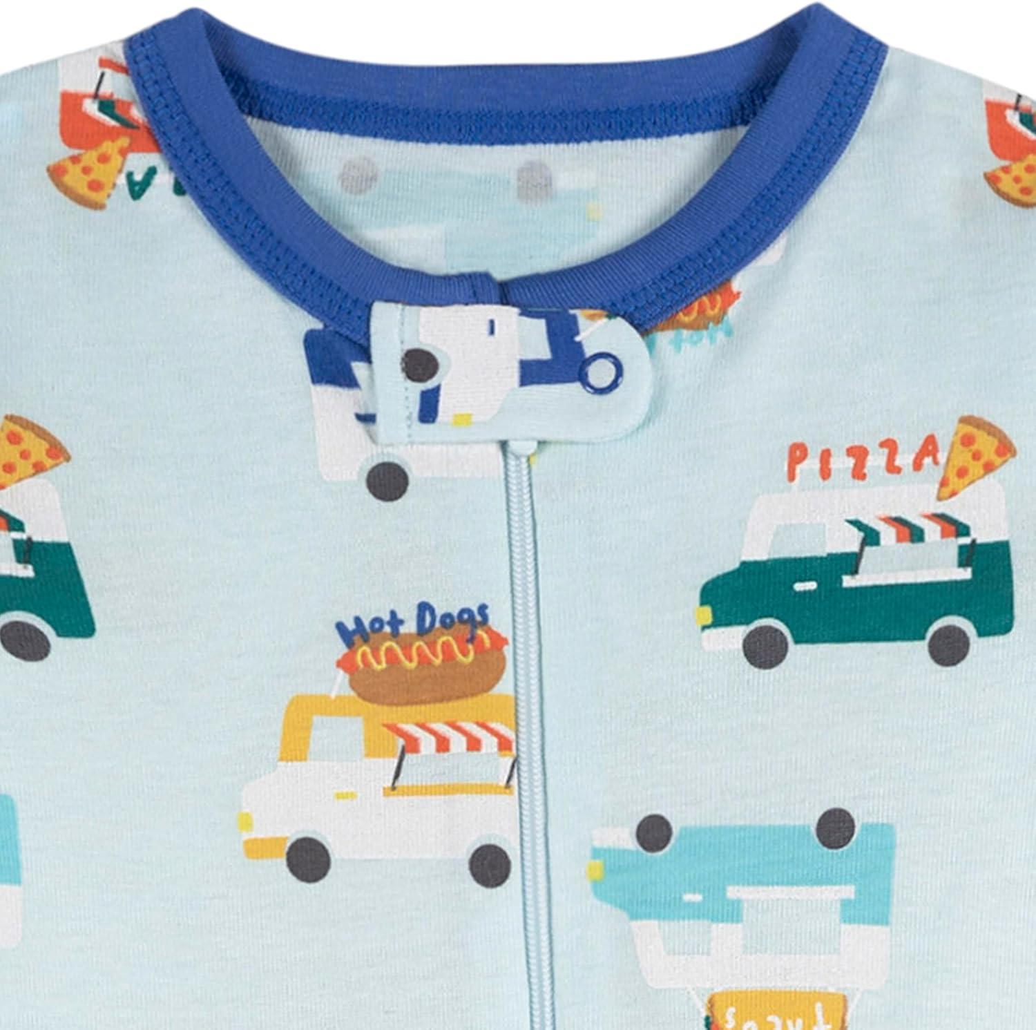 imageOnesies Brand babyboys 2pack Footed PajamasSnack Truck