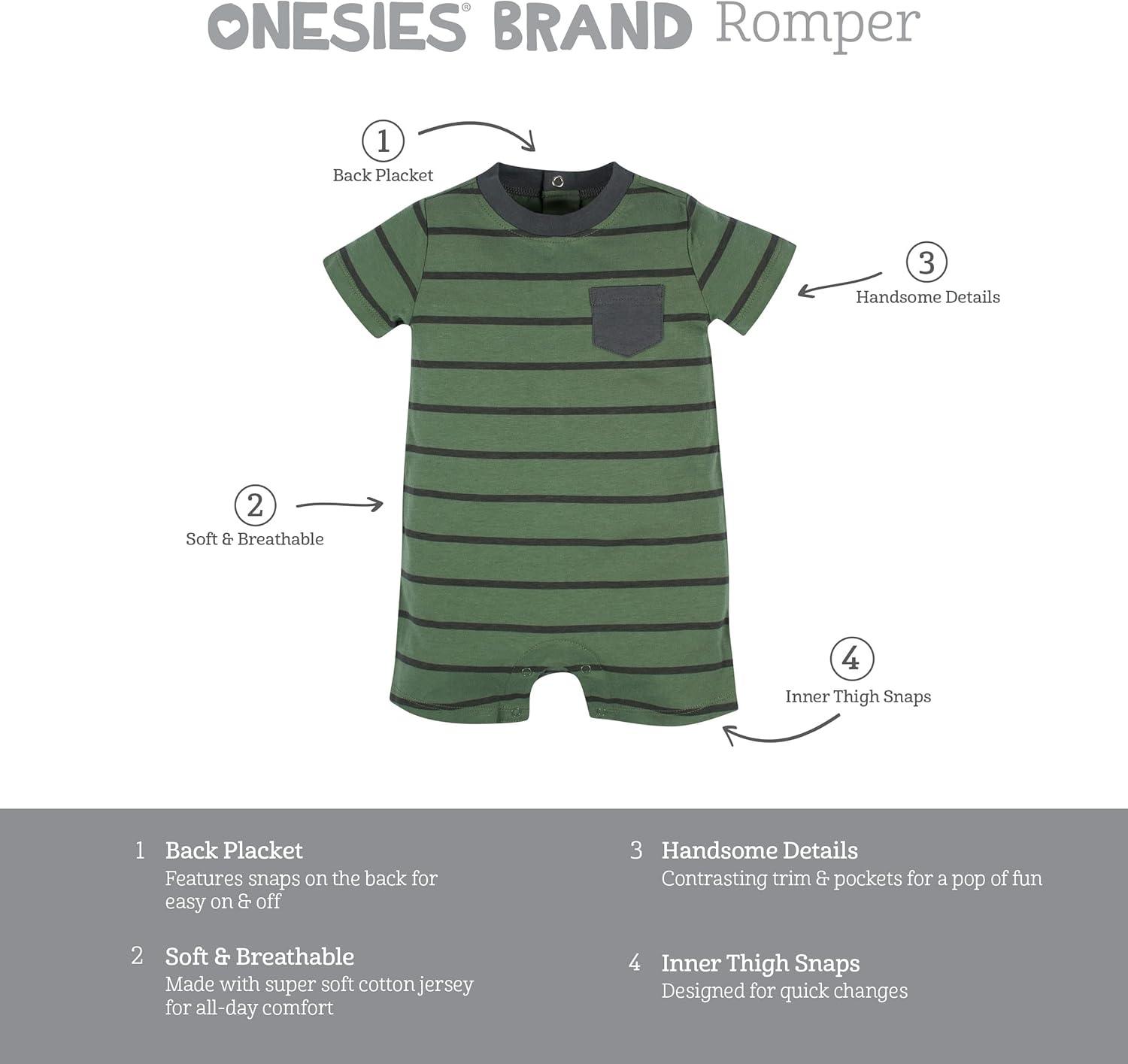 imageOnesies Brand babyboys 3pack RomperBear
