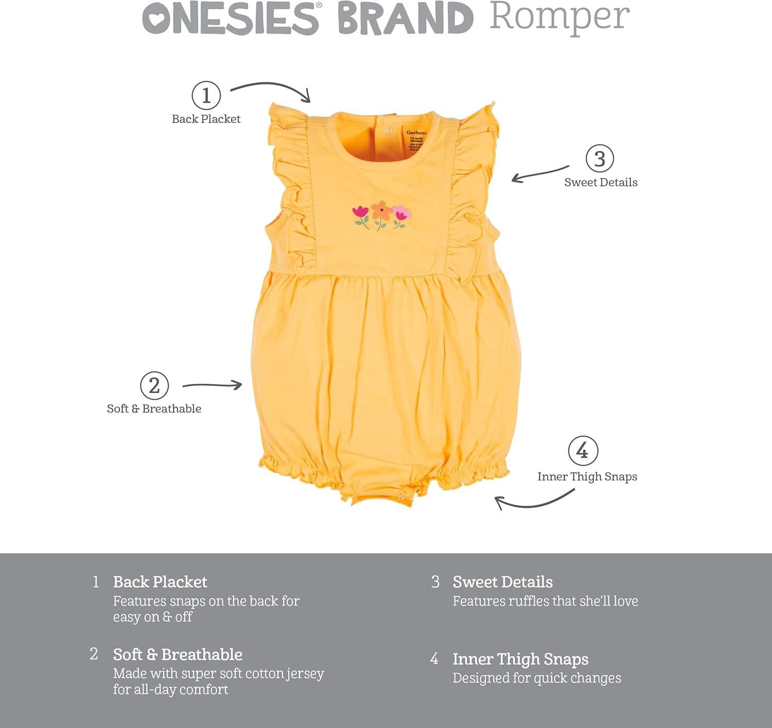 imageOnesies Brand babygirls 3pack RomperFox