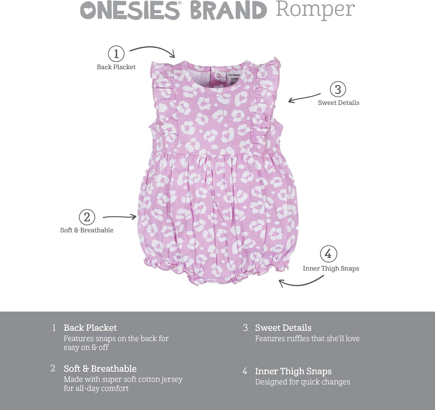 imageOnesies Brand babygirls 3pack RomperRainbows
