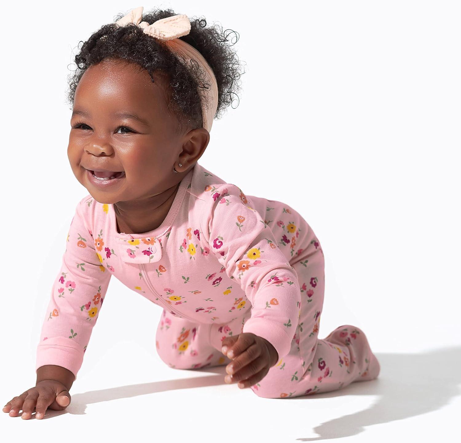 imageOnesies Brand babygirls 4pack Sleep N Play Footies Multi PackFox