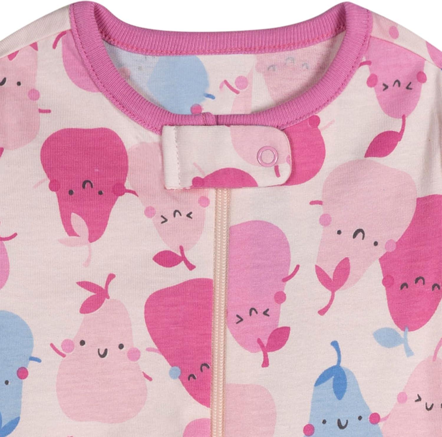 imageOnesies Brand babygirls 4pack Sleep N Play Footies Multi PackPeary Sweet