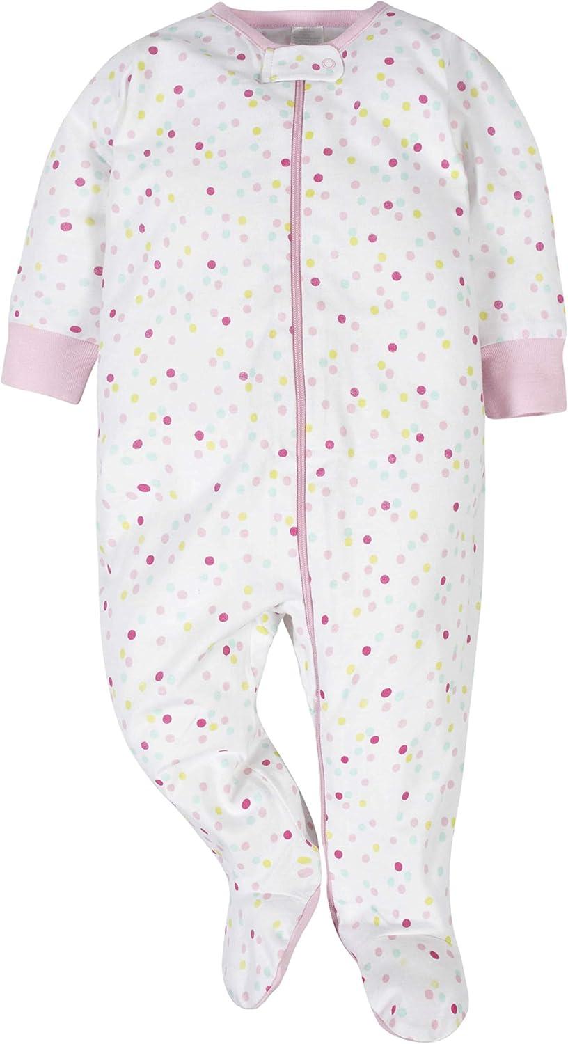 imageOnesies Brand babygirls 4pack Sleep N Play Footies Multi PackPink Sweet Treats