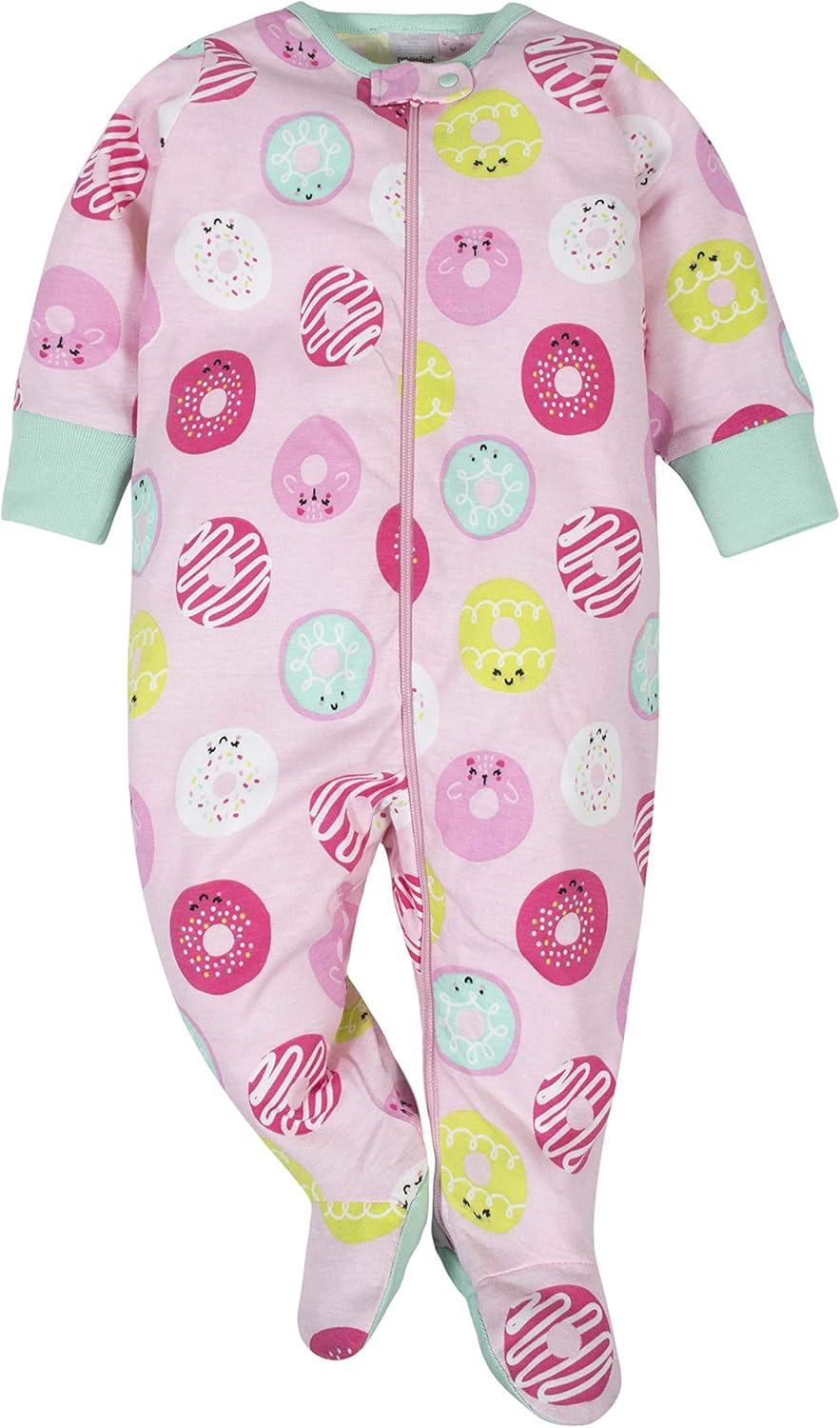 imageOnesies Brand babygirls 4pack Sleep N Play Footies Multi PackPink Sweet Treats