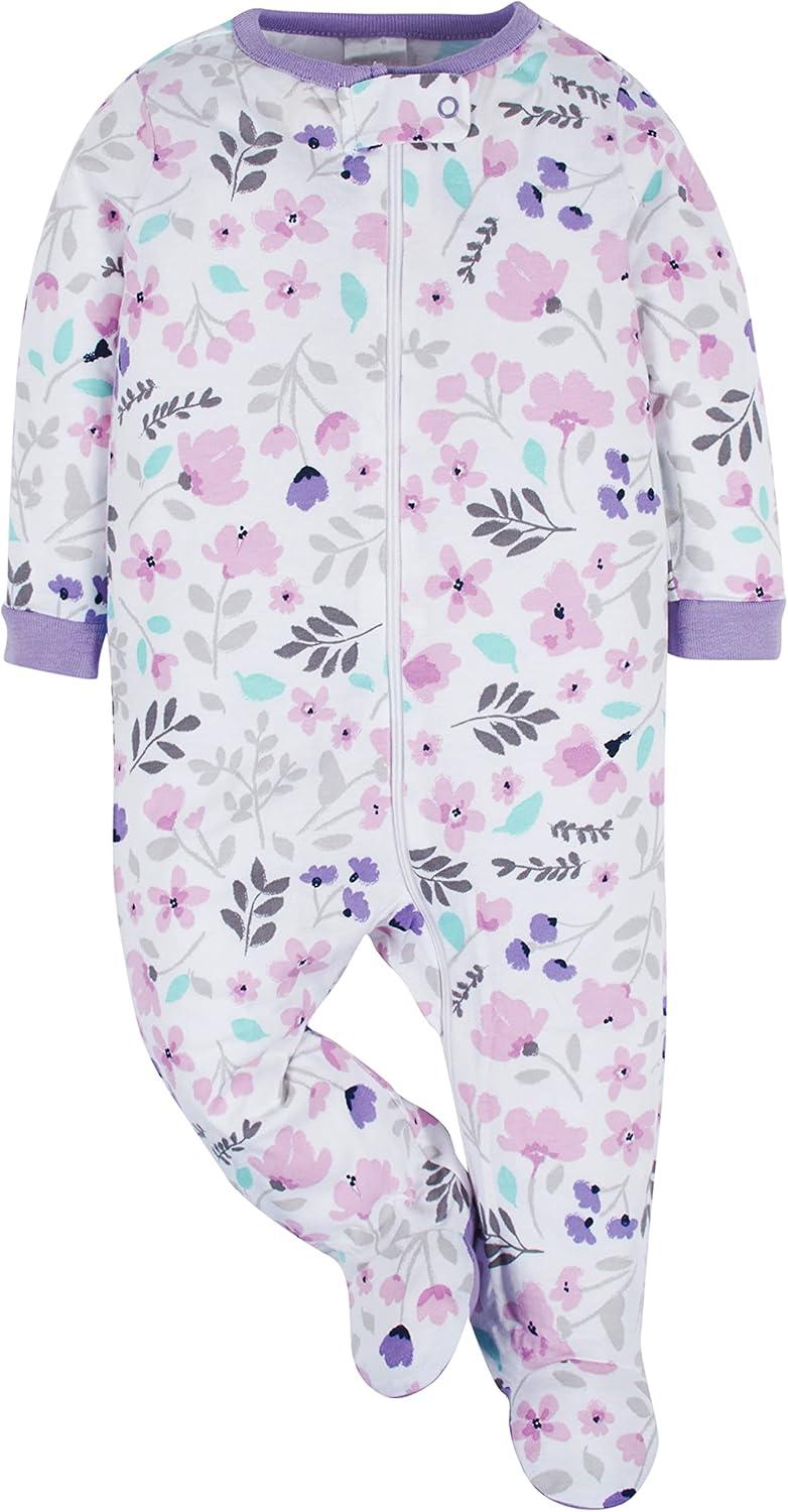 imageOnesies Brand babygirls 4pack Sleep N Play Footies Multi PackRainbows