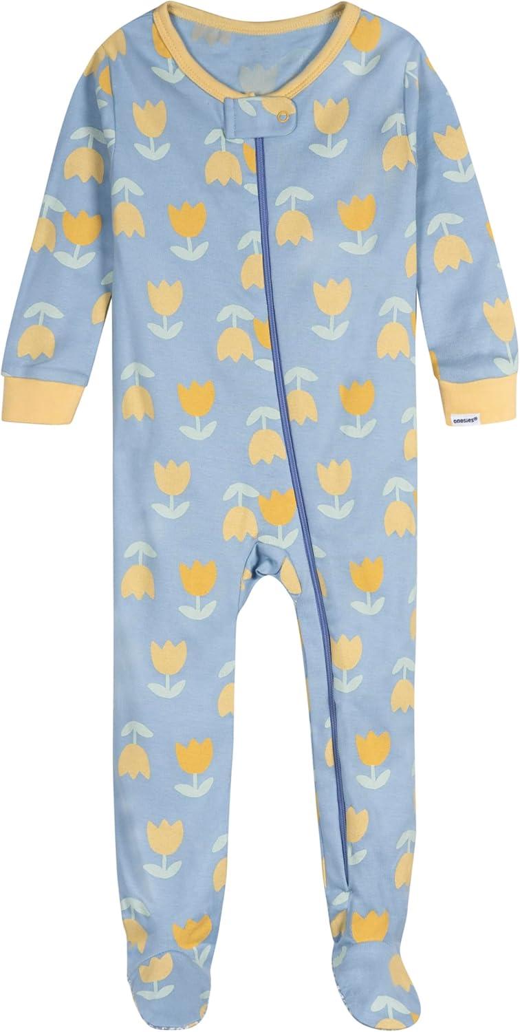 imageOnesies babygirls Brand 2pack Footed PajamasLemons