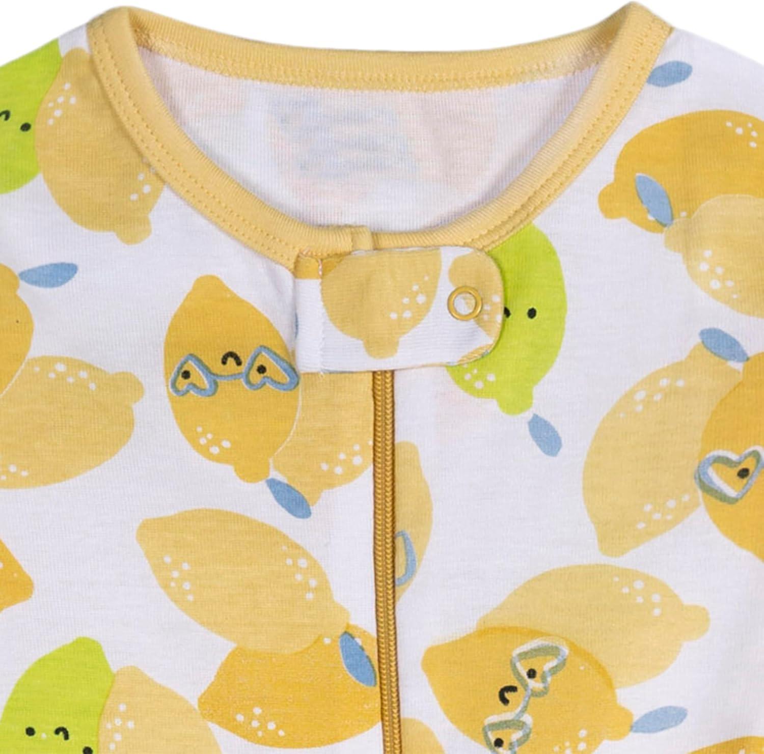 imageOnesies babygirls Brand 2pack Footed PajamasLemons