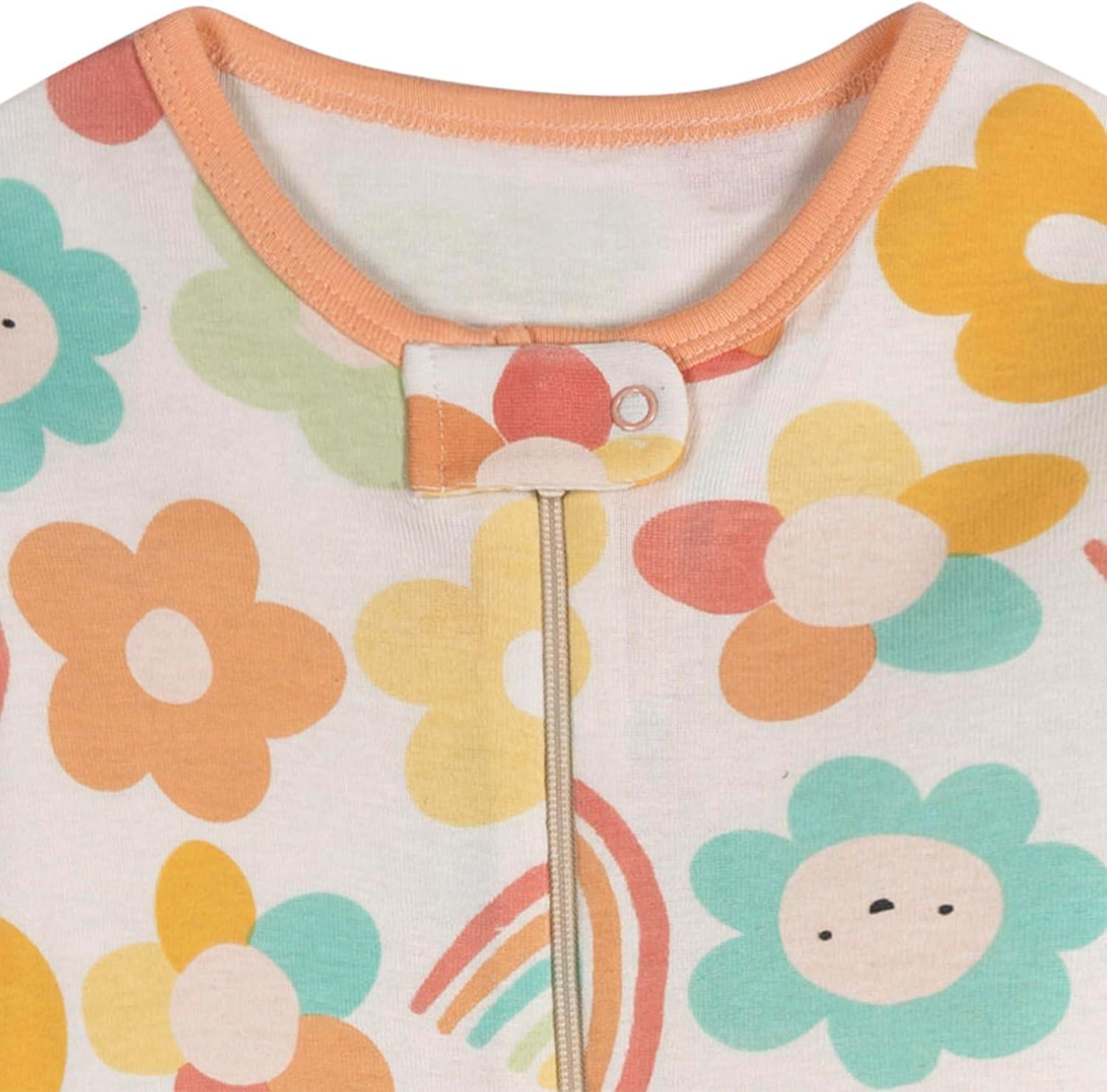 imageOnesies babygirls Brand 2pack Footed PajamasSunny Day