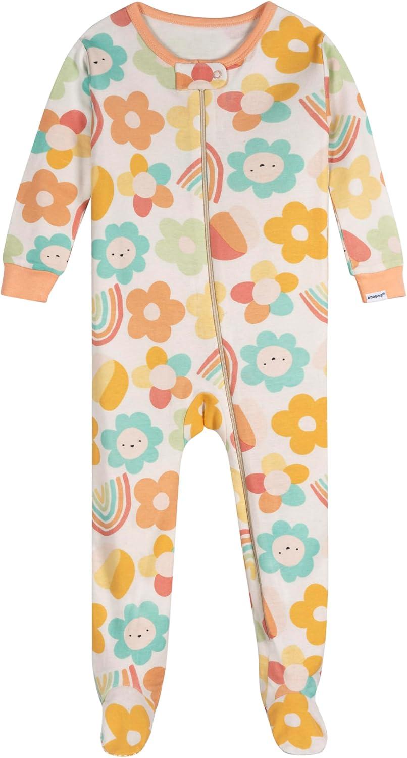 imageOnesies babygirls Brand 2pack Footed PajamasSunny Day