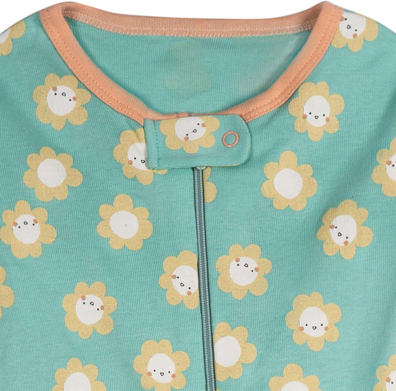 imageOnesies babygirls Brand 2pack Footed PajamasSunny Day