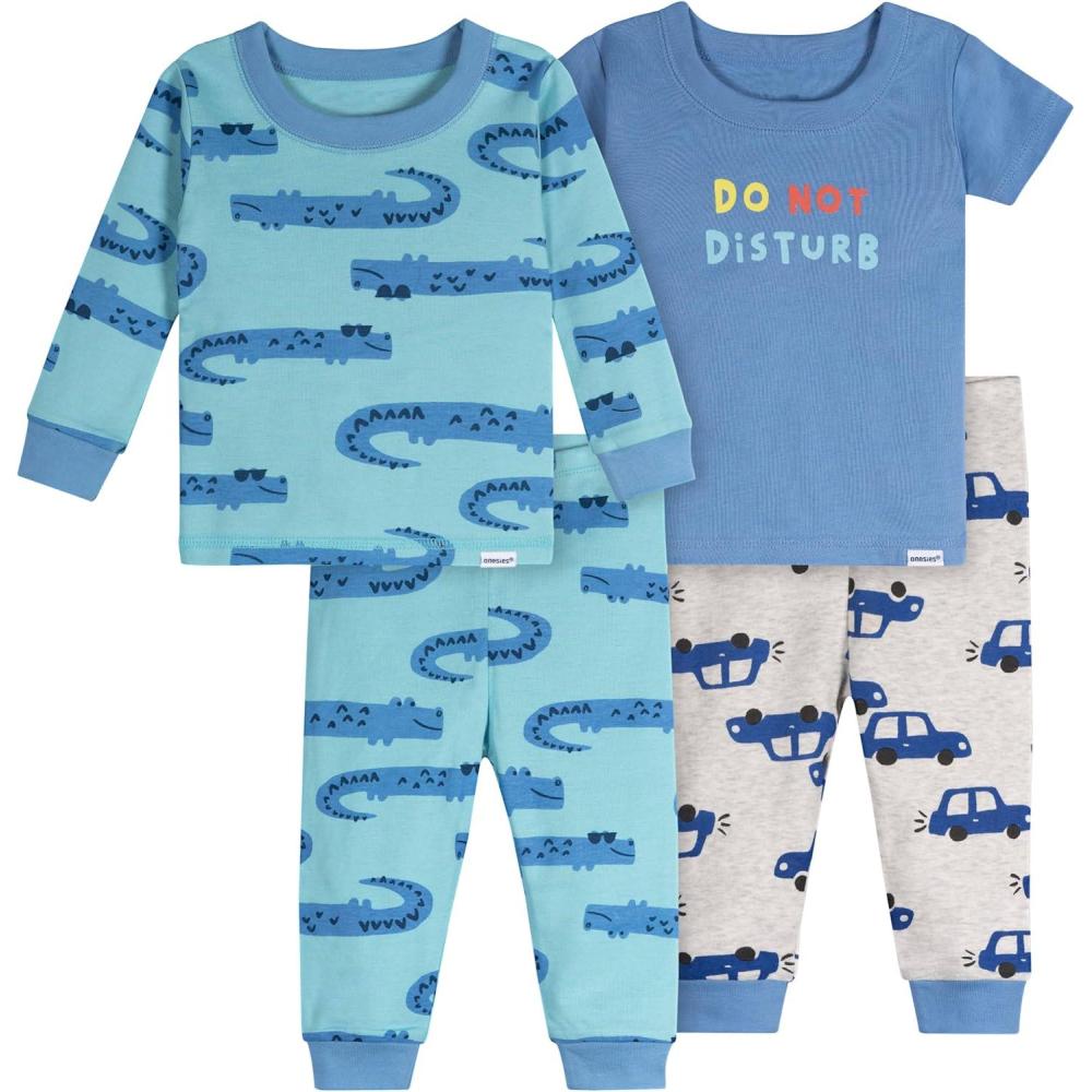 imageOnesies Brand Baby Boys Snug Fit 4Piece Pajama SetCars