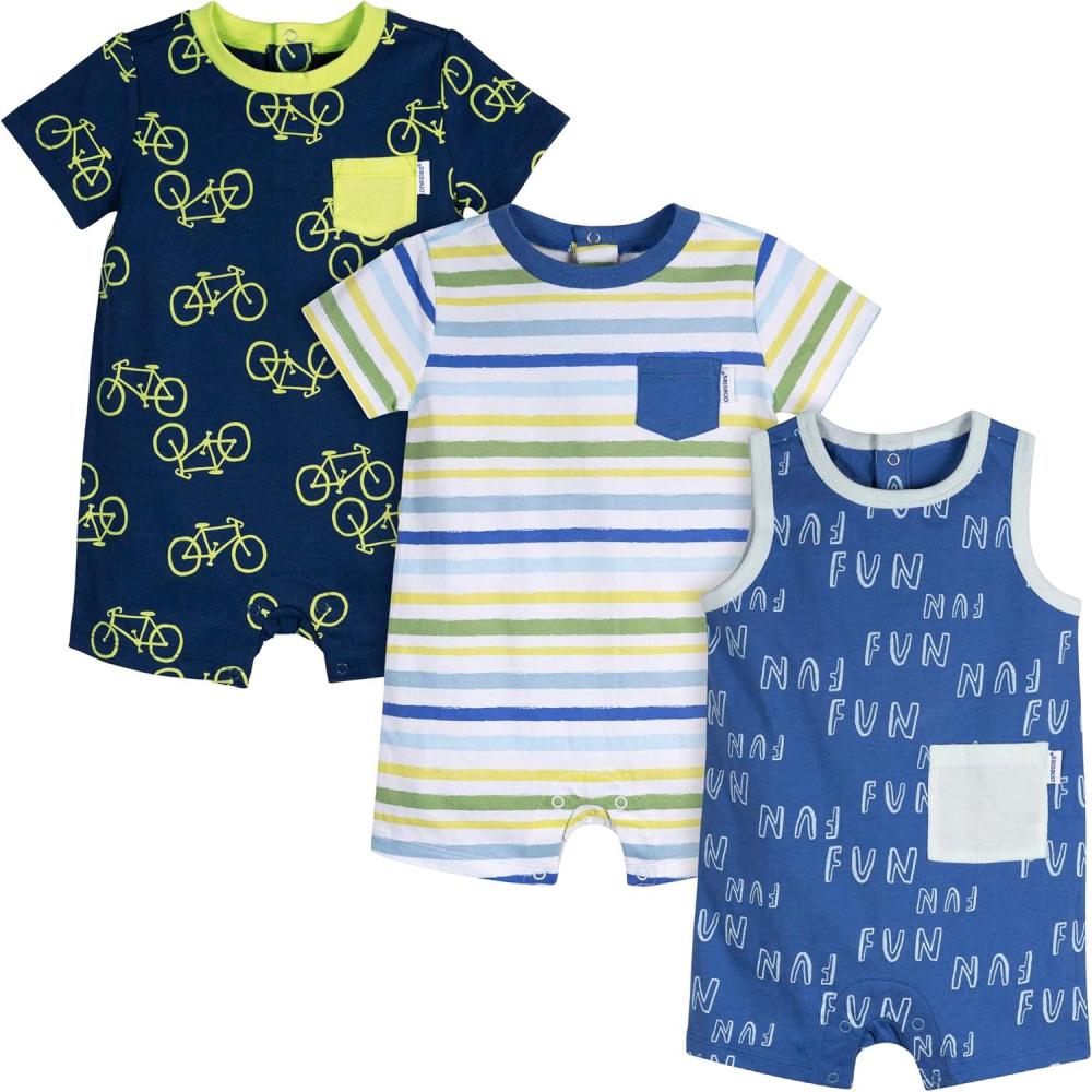 imageOnesies Brand babyboys 3pack RomperFun