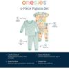 imageOnesies Brand Baby Girls Snug Fit 4Piece Pajama SetFlowers