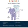 imageOnesies Brand Baby Girls Snug Fit 4Piece Pajama SetNaps