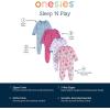 imageOnesies Brand babygirls 4pack Sleep N Play Footies Multi PackPeary Sweet