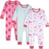 imageOnesies Brand Baby Girls 3Pack Snug Fit OnePiece Cotton PajamasStarry Nights