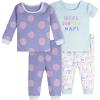 imageOnesies Brand Baby Girls Snug Fit 4Piece Pajama SetNaps