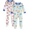 imageOnesies Brand babyboys 2pack Footed PajamasSnack Truck