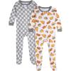 imageOnesies Brand babyboys 2pack Footed PajamasTreats