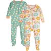 imageOnesies babygirls Brand 2pack Footed PajamasSunny Day