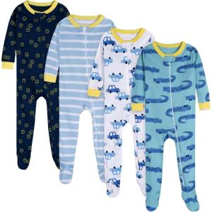 imageOnesies Brand Baby Boys 4pack Footed PajamasGators