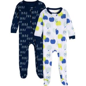 imageOnesies Brand babyboys 2pack Footed PajamasFun Apples